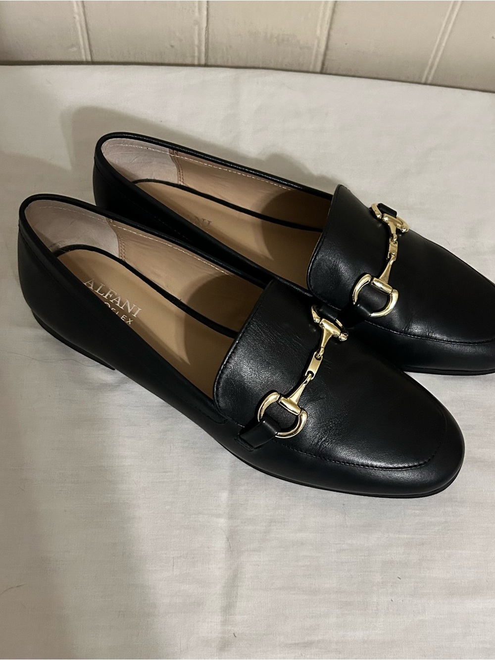 Alfani Step N’ Flex Garlend Leather Bit Loafers/Black/Woman’s 8/Like New